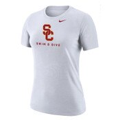 USC Trojans Women's Nike White SC Interlock Swimming/Diving Dri-FIT Cotton T-Shirt